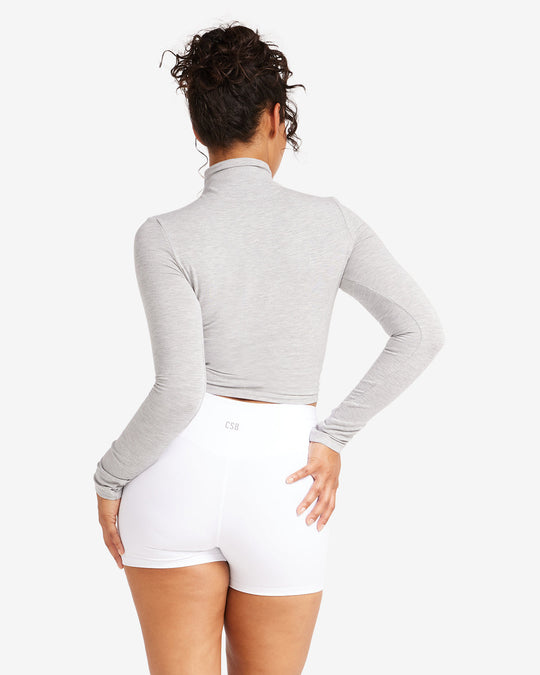 SUVIN PLATINUM LONG SLEEVE TURTLENECK CUTSEW |