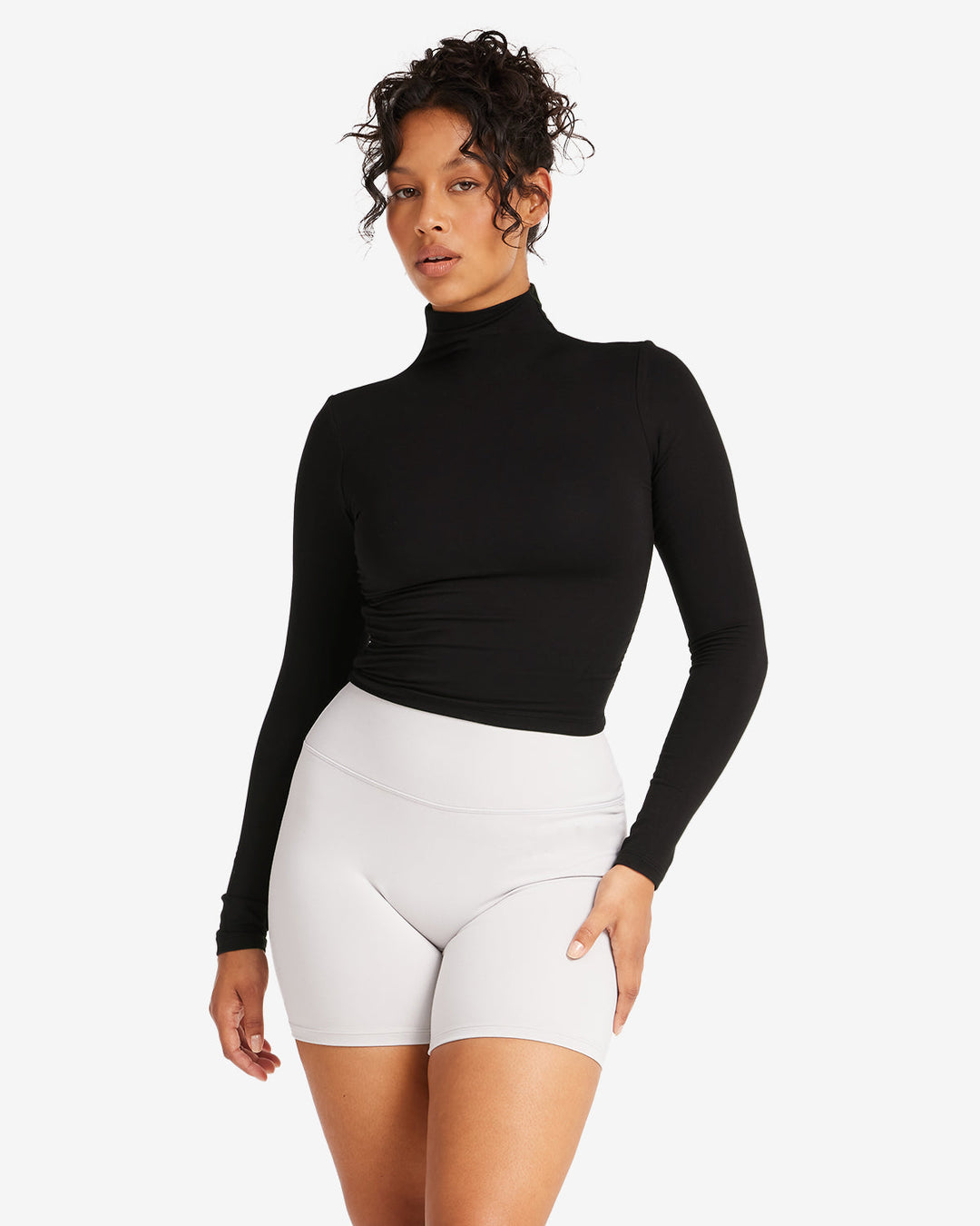 Turtle neck black t shirt cheap
