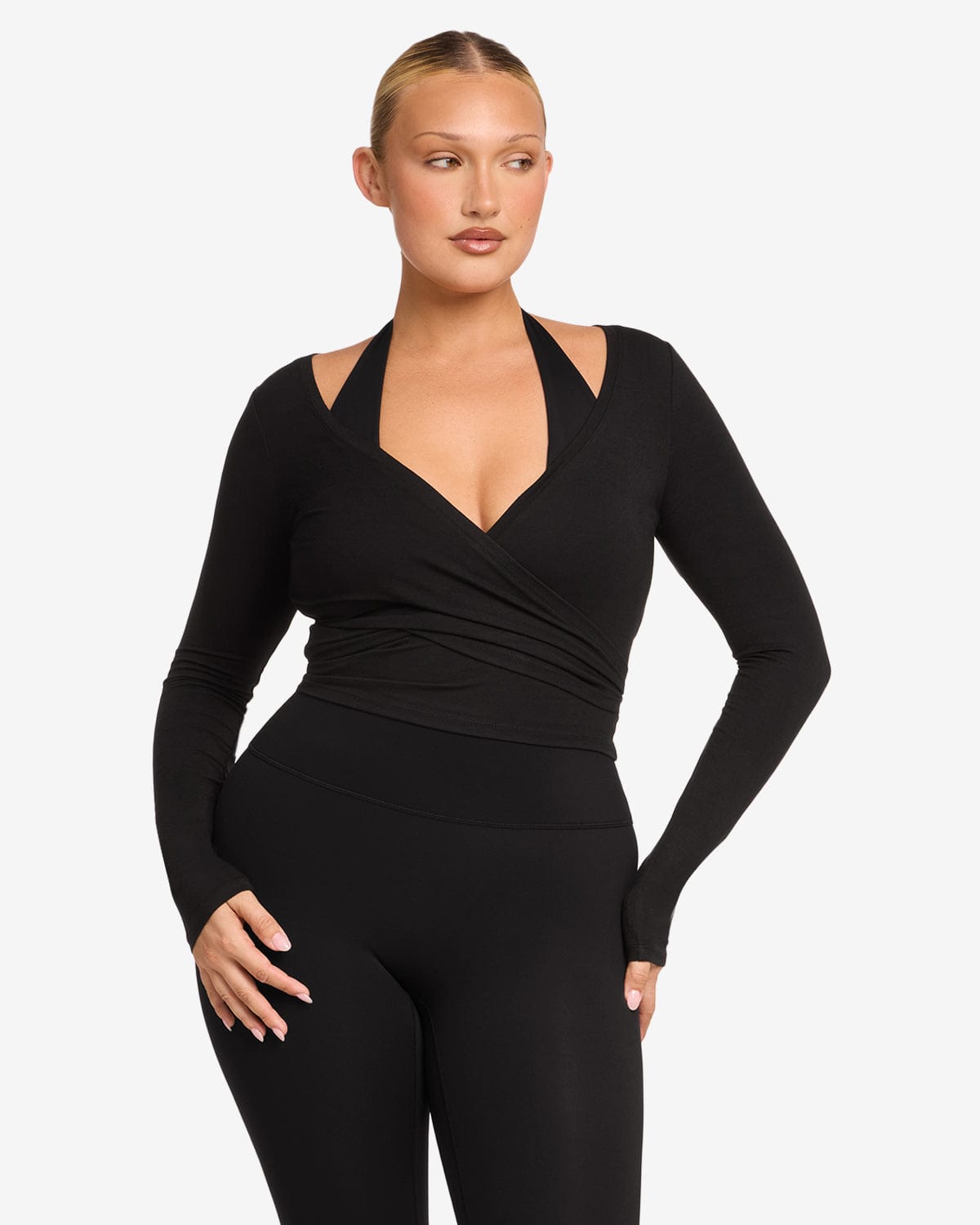 Ballet Wrap Top | Black