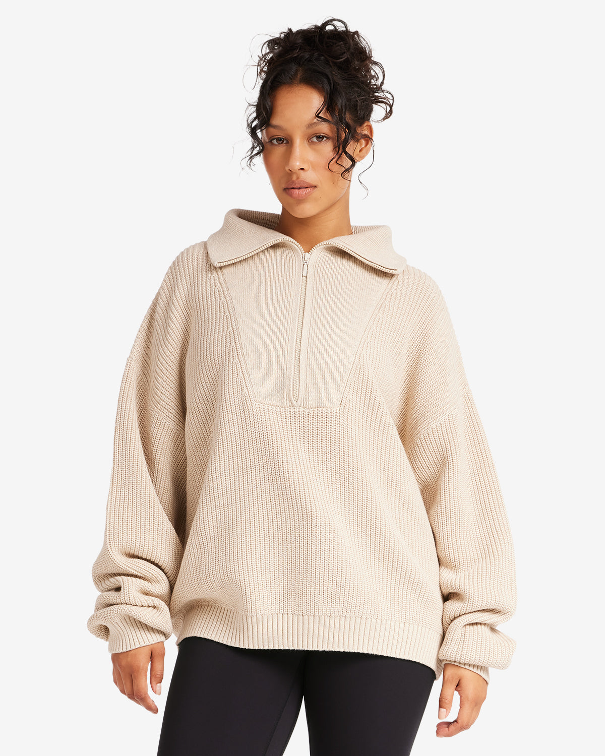 IM Oversized Knit Sweater | Oat Marl