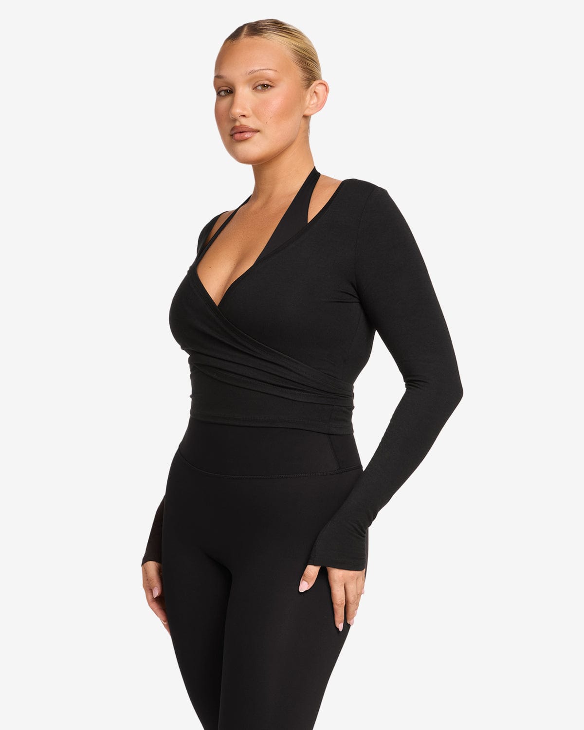 Ballet Wrap Top | Black