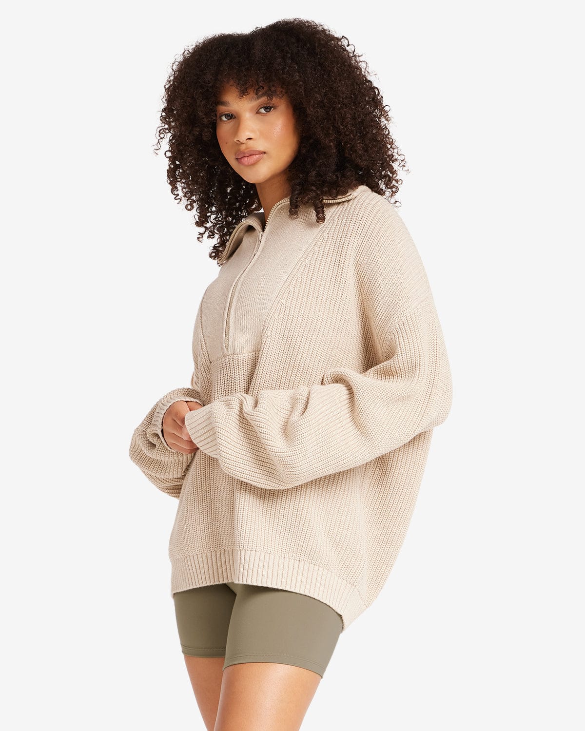 IM Oversized Knit Sweater | Oat Marl
