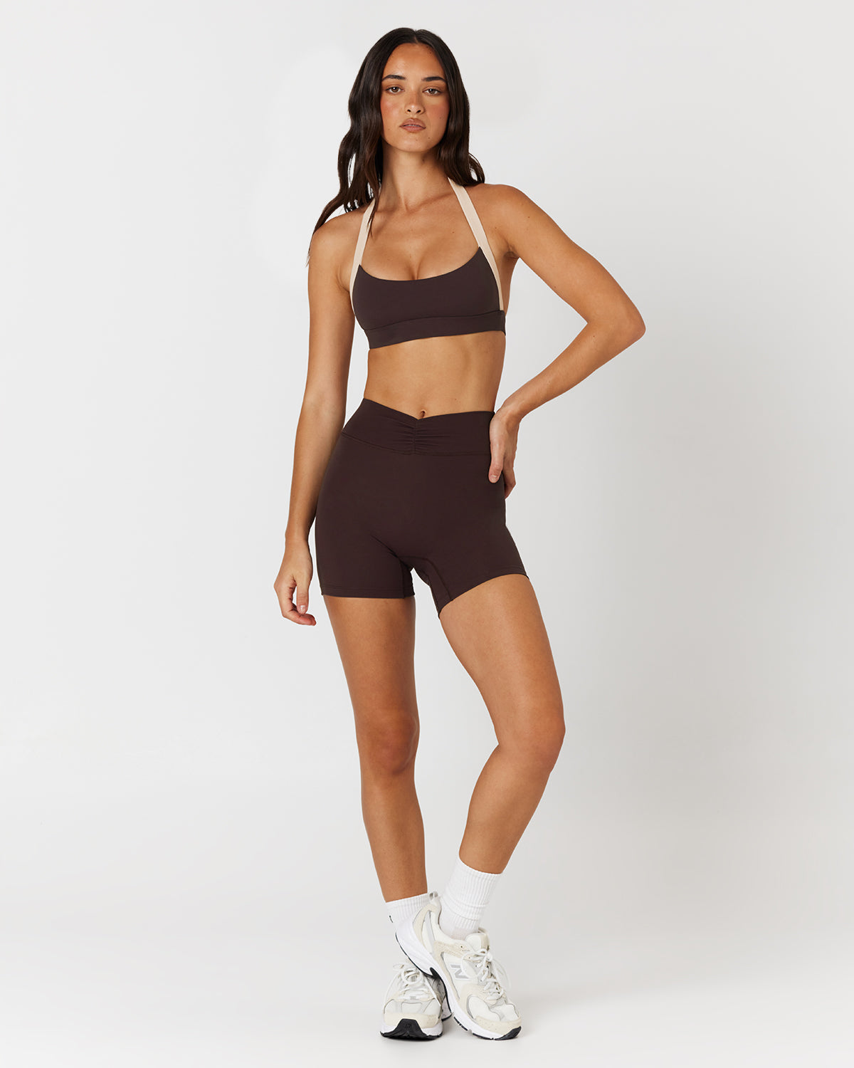 Form Gather Waist Shorts 5" | Espresso