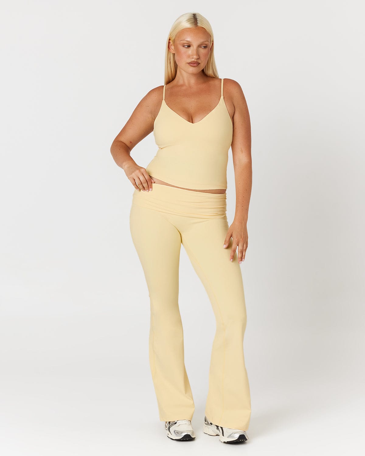 Form Invisible Scrunch Flare Fold Over Leggings | Butter