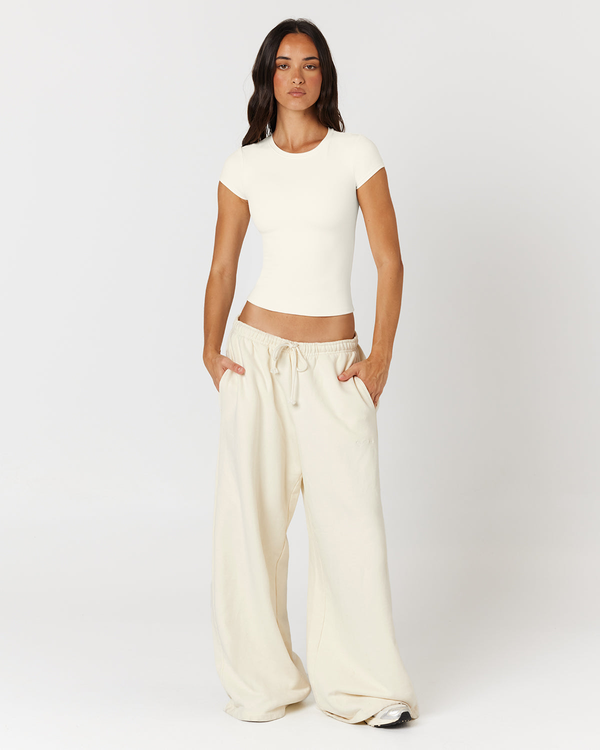 Wide Leg Sweatpants | Milk