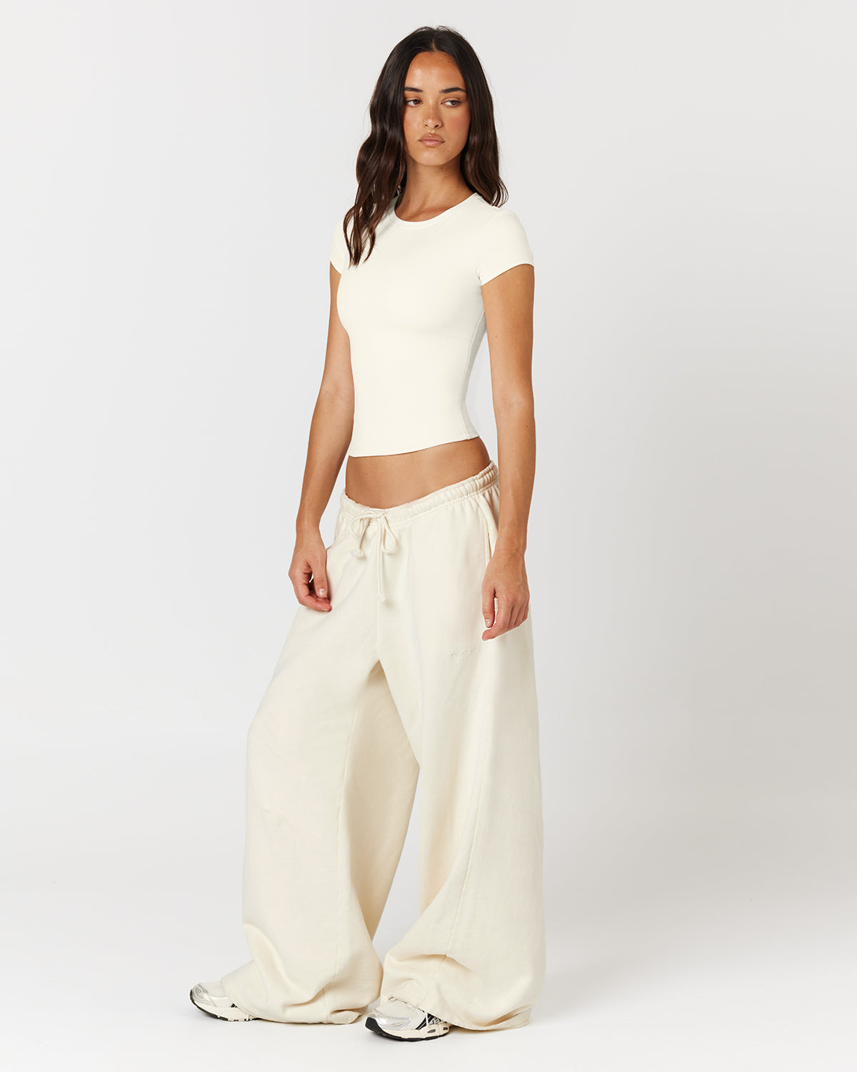 Wide Leg Sweatpants | Milk