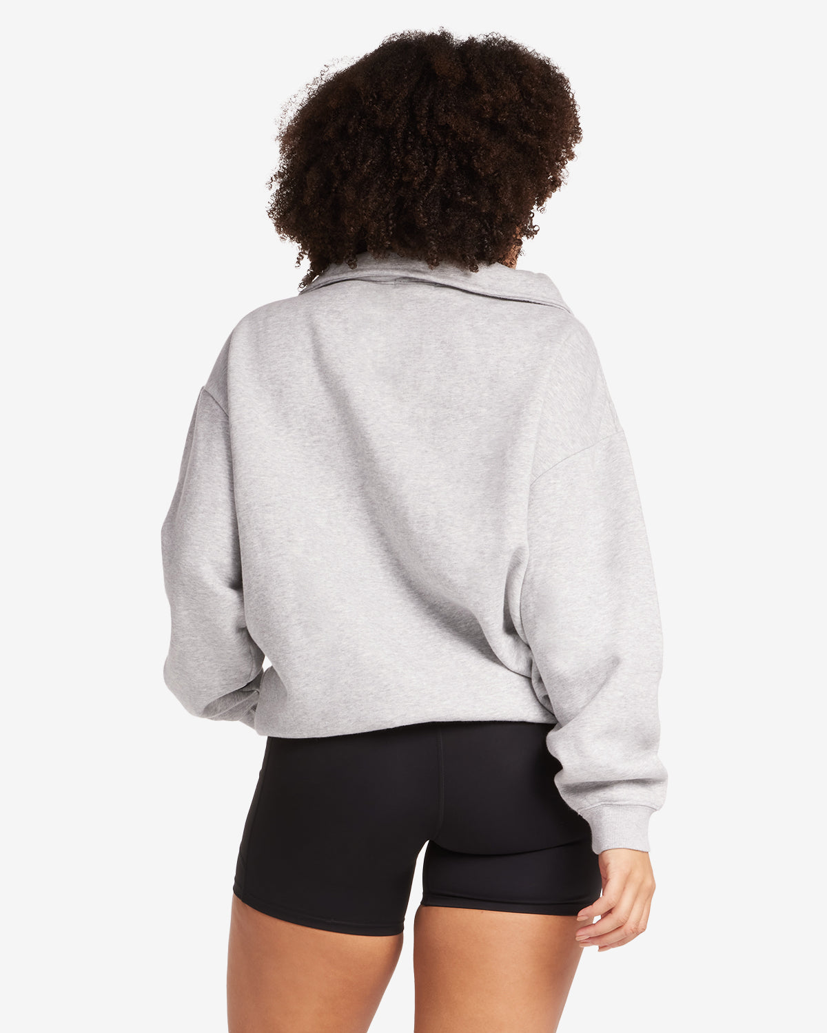 Oversized Collar Sweatshirt | Grey Marl