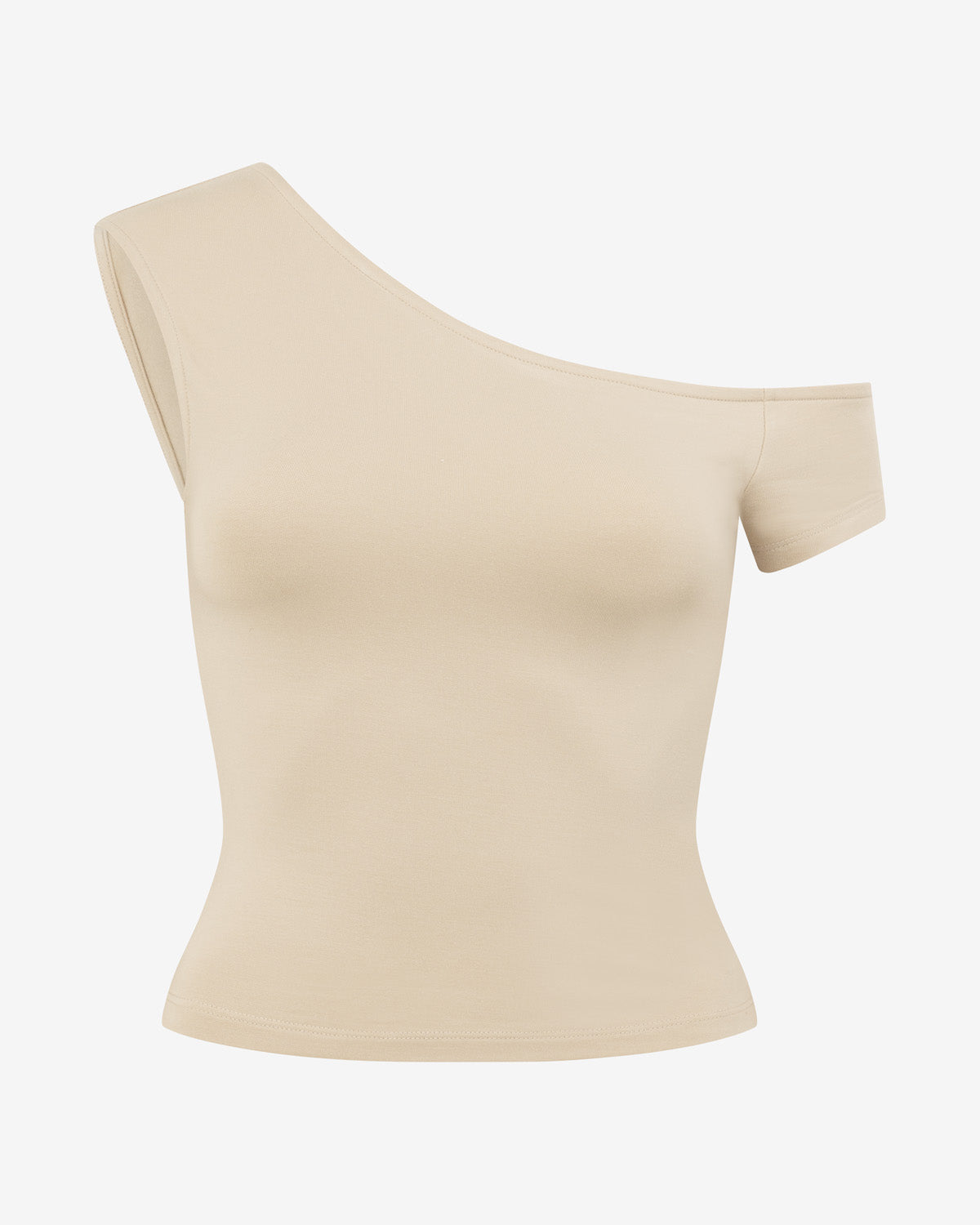One Shoulder Capped Sleeve Top | Fawn
