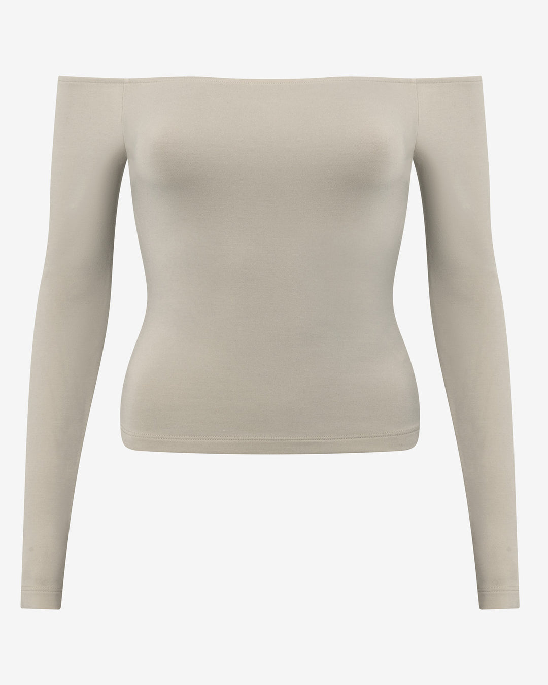 Vintage Cotton Off The Shoulder T-Shirt | Coffee