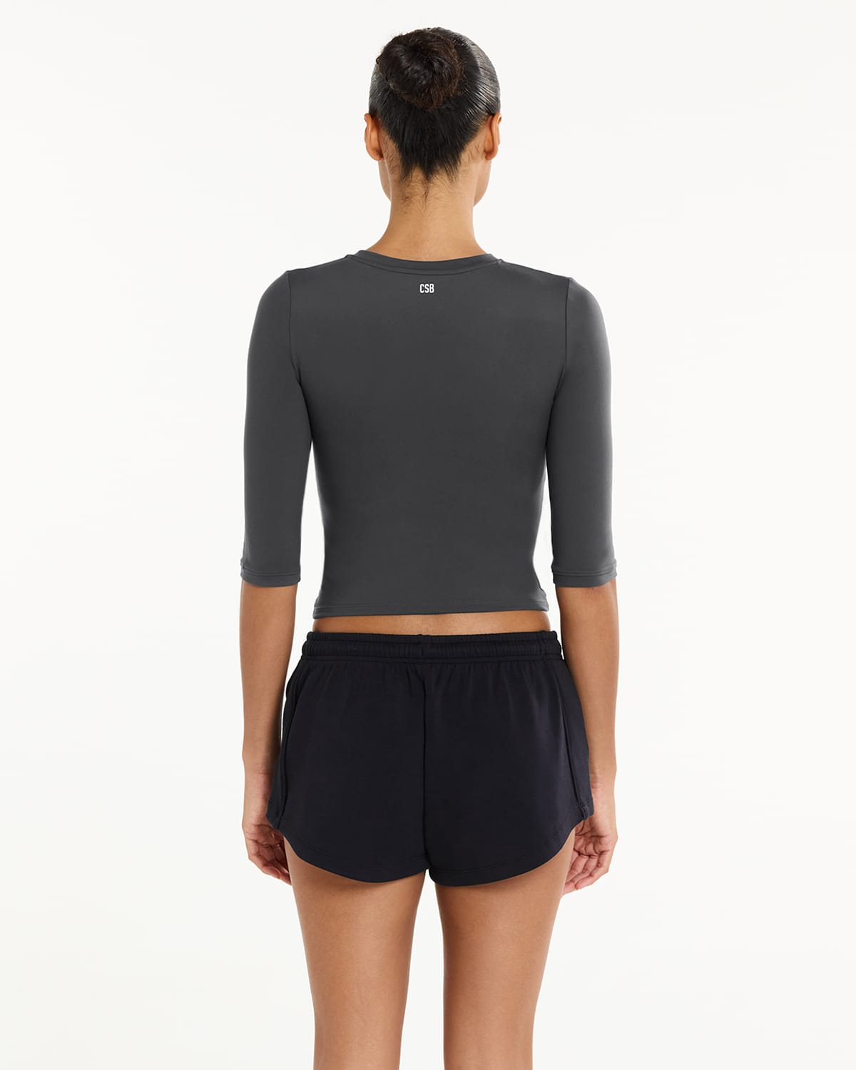 Serenity Soft 3/4 Sleeve Top | Shadow