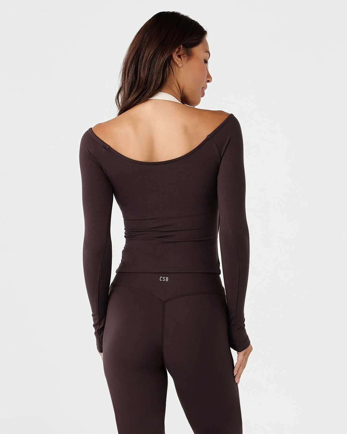 Off Shoulder Wrap Top | Espresso