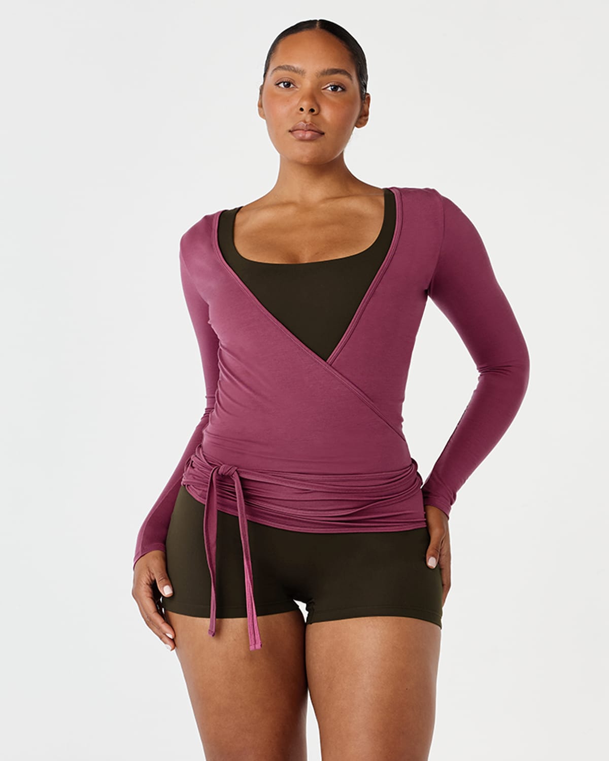Sheer Jersey Longline Ballet Wrap | Sugar Plum
