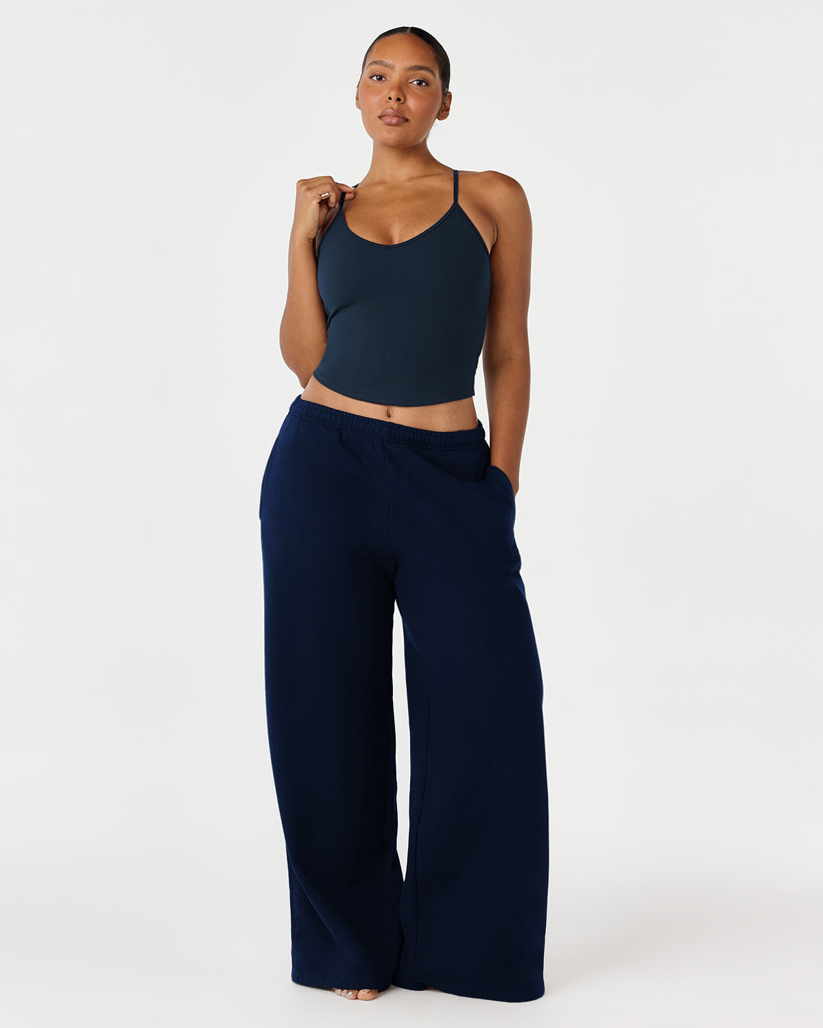 パンツ KOWGA FLARE SWEAT PANTS (NAVY) Straight Leg Sweatpants | Navy