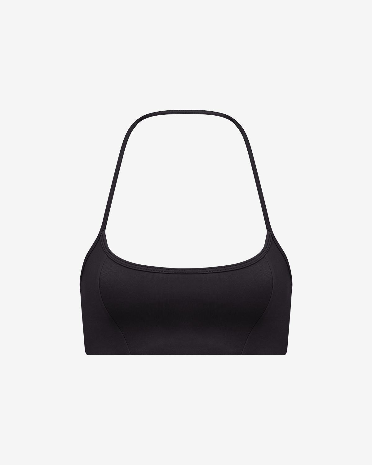 Serenity Contour Halter Crop | Black