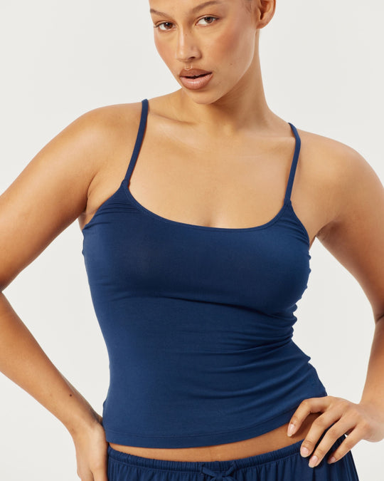 Sleep Cami Tank | Navy