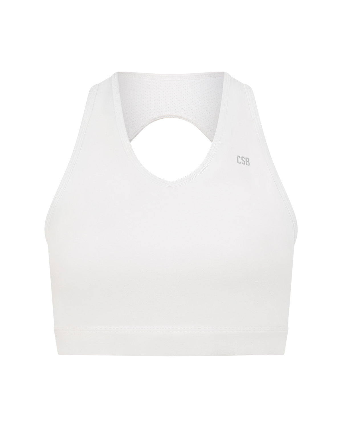 Serenity Soft High V-Neck Crop | White