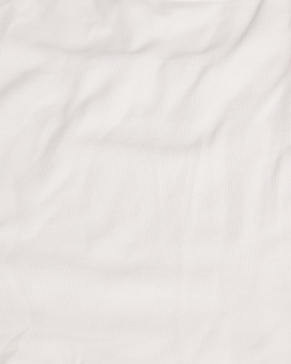 Racer Longline Rib Tank | White