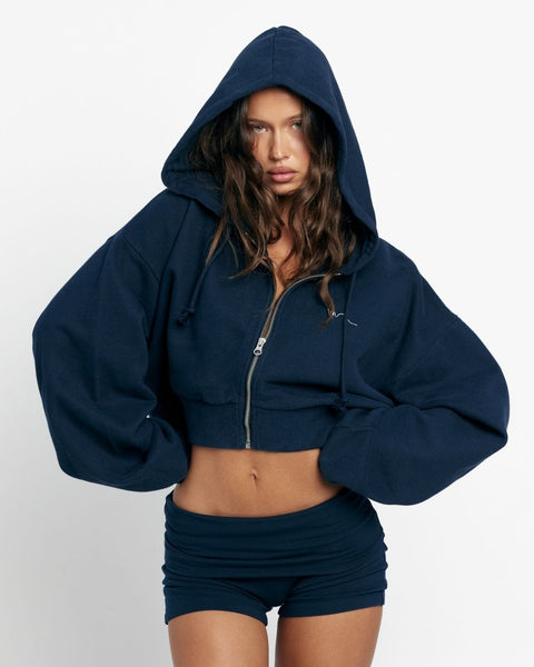 Foldover Yoga Shorts | Deep Navy